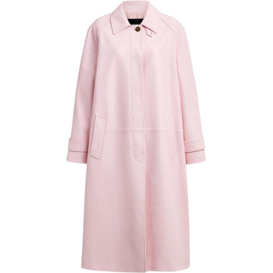 

Кожаный ветронепроницаемый тренч Pink COACH