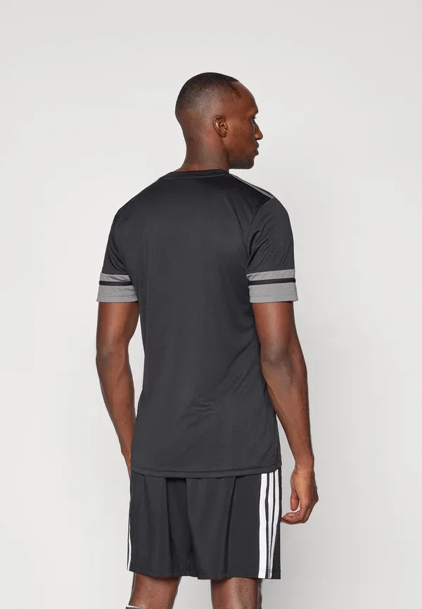 Футболка спортивная с коротким рукавом Squadra25 Adidas Performance, черный/командный серый четыре/чистый рубин — фото 3