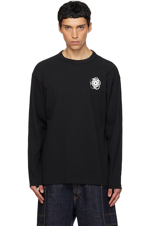 

Футболка с длинным рукавом Kenzo Paris 'boke flower 2.0', черный