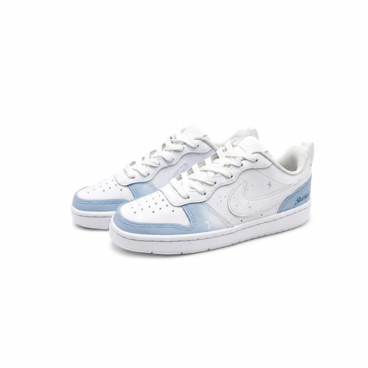 Кроссовки кеды Nike Court Borough Maris Starlight Leather Sky Blue для подростков — фото 4