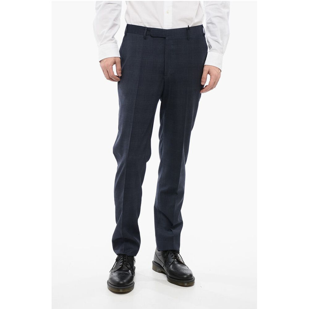 

CC COLLECTION Брюки из натуральной шерсти с 4 карманами и надписью District Che Corneliani, Blue