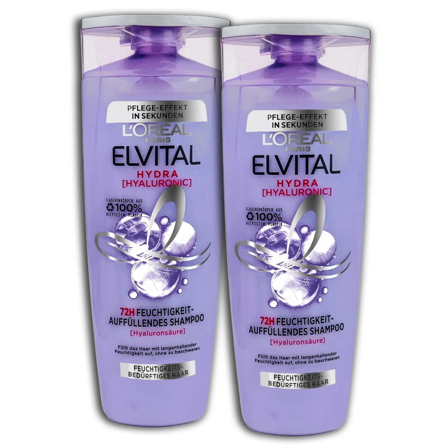Набор из 2 увлажняющих шампуней L'Oréal Paris Elvital Hydra Hyaluronic 2 x 300 мл Topdeal