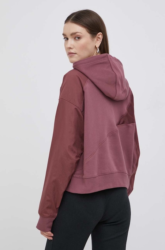 Хлопковая толстовка split trefoil hc7035 Adidas Originals, бордовый — фото 2