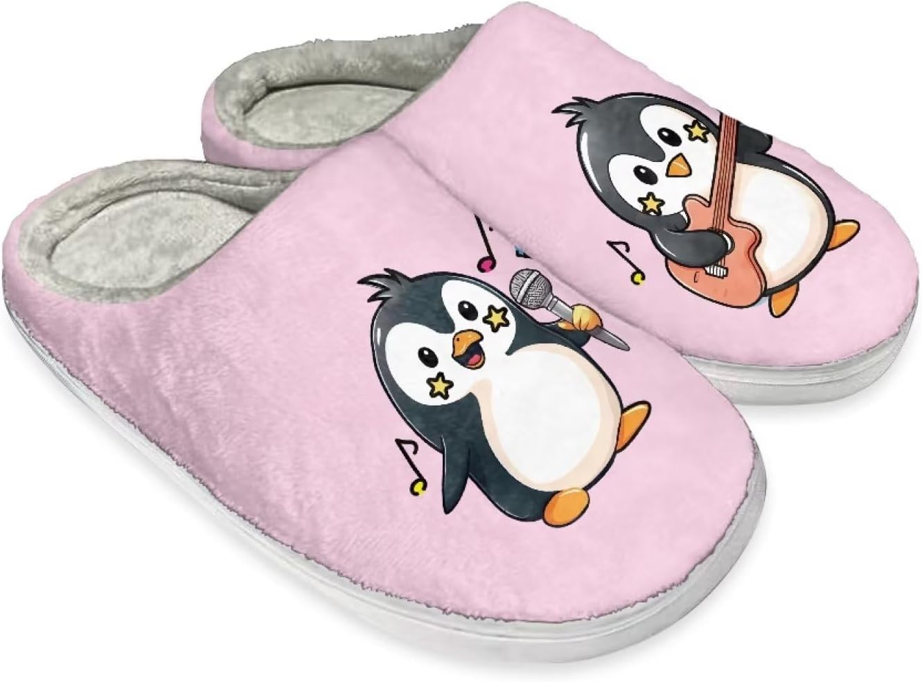 

Тапочки STUOARTE для женщин и мужчин, мягкие домашние тапочки, теплые и пушистые, плюшевые, противоскользящие, на низком ходу, белый/розовый