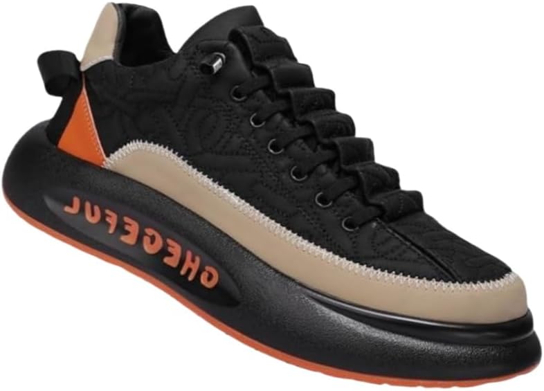 

Мужские модные спортивные кроссовки с толстой подошвой. Для повседневной носки. Дышащие и удобные. Противоскользящие и прочные. Подходят для активного отдыха на свежем воздухе и повседневного ношения Fmshi, черный