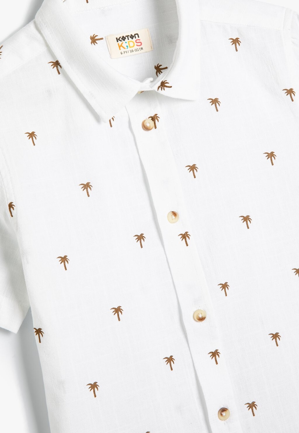 

Рубашка SHORT SLEEVE PALM Koton, белый