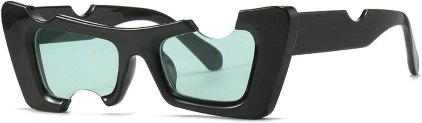 

Винтажные солнцезащитные очки «кошачий глаз» неправильной формы для женщин, модные солнцезащитные очки в стиле хип-хоп для мужчин, очки в стиле панк Y2K, белые очки S67 helena, Black Green