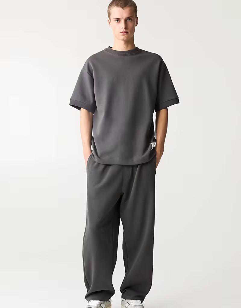 

Спортивные брюки Pull&Bear interlock серого цвета