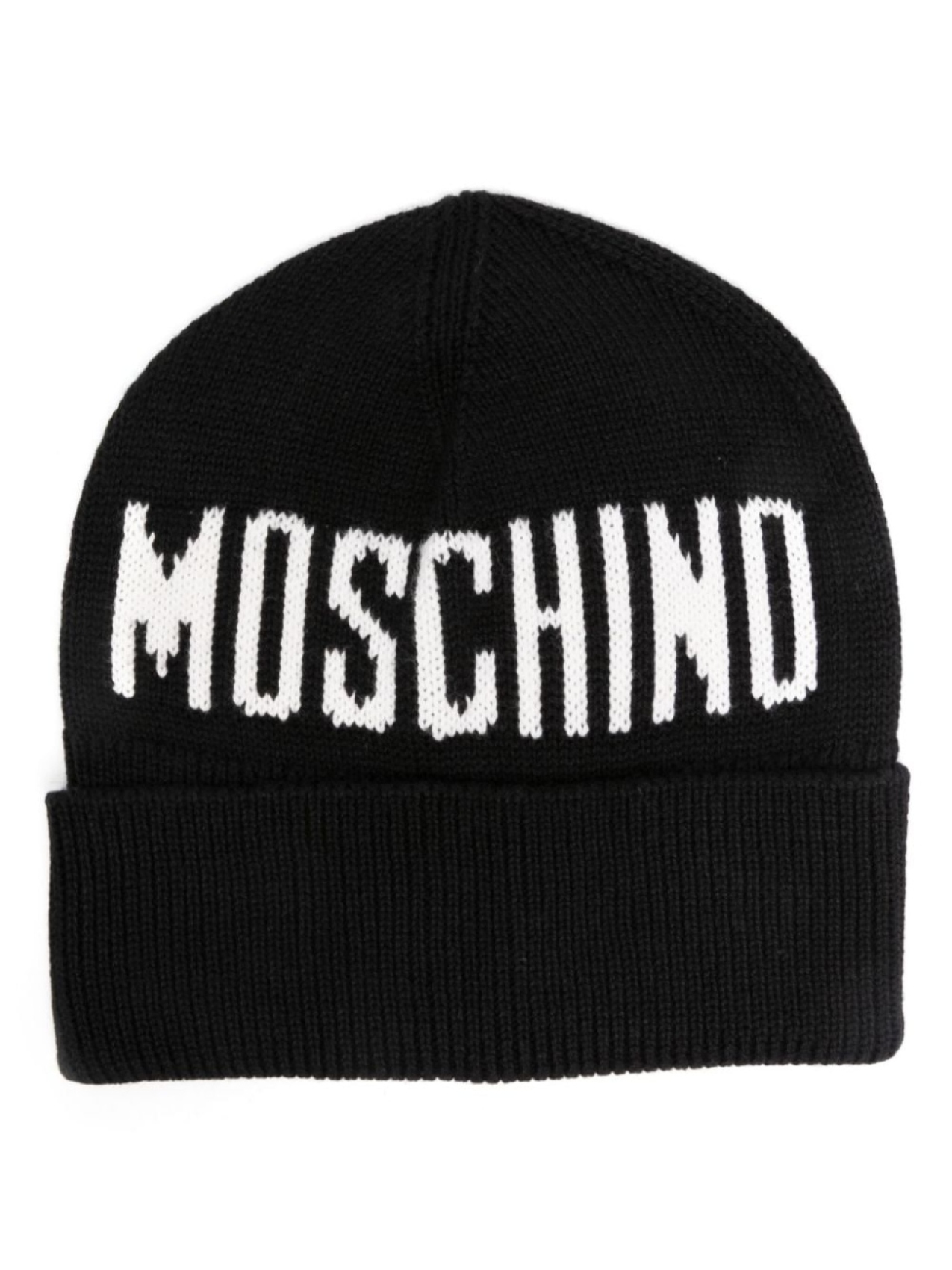 

Moschino Kids шапка бини с логотипом, черный