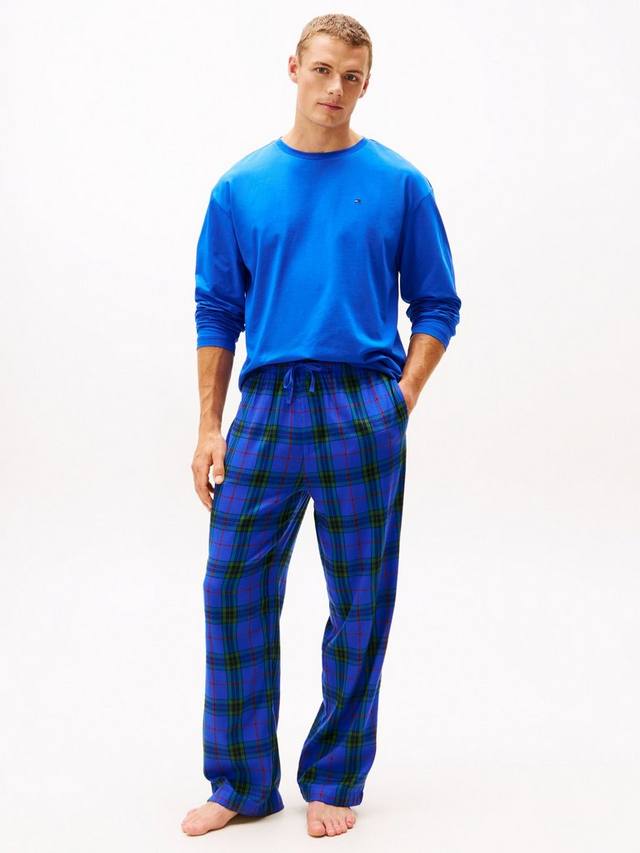

Подарочный набор: пижама из хлопкового фланеля и тапочки Tommy Hilfiger, Noble Blue