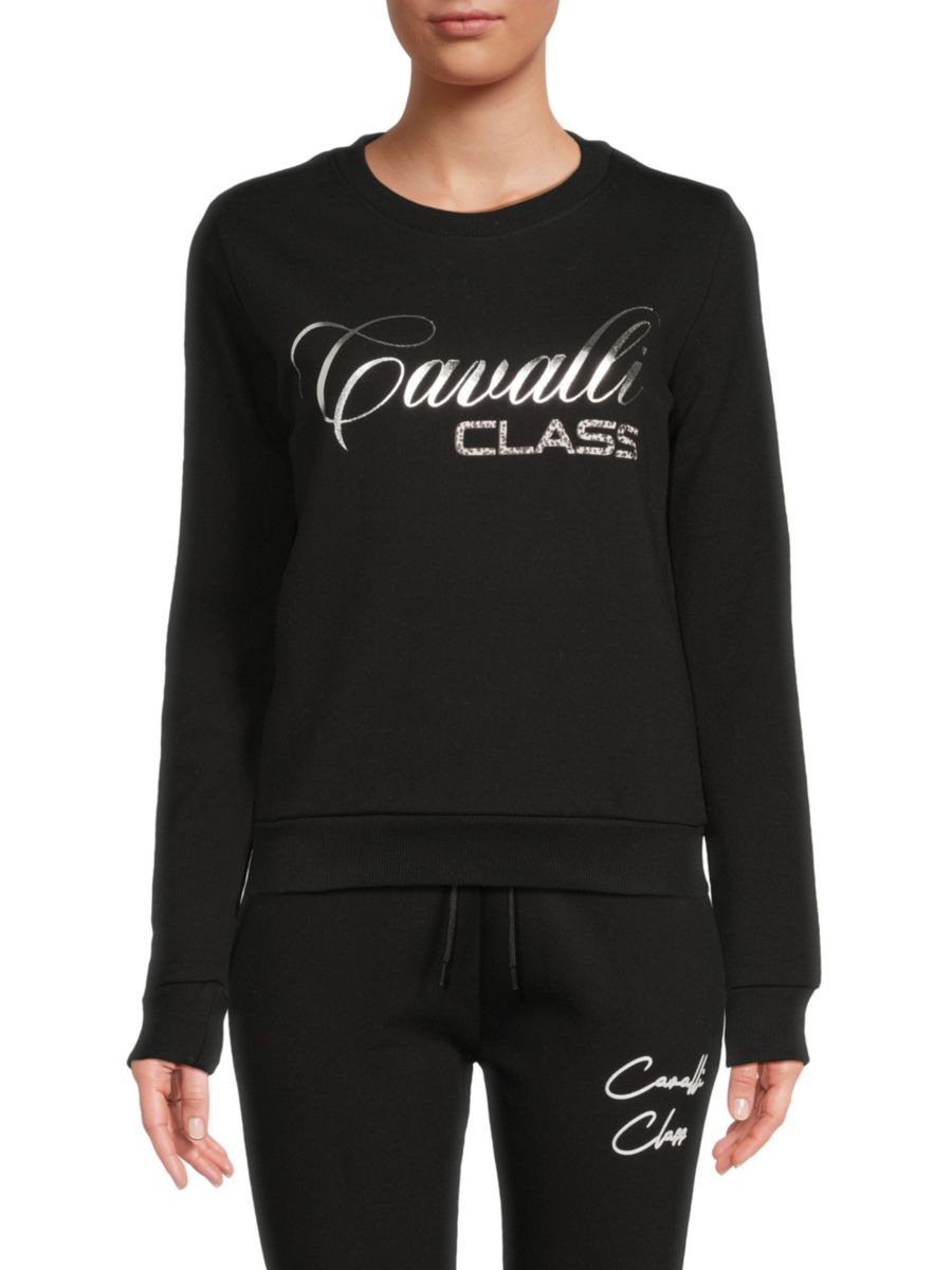 

Толстовка с логотипом Cavalli Class by Roberto Cavalli, черный