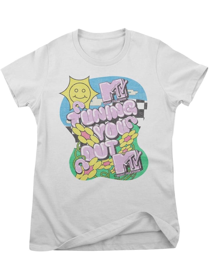 

Футболка MTV Tuning You Out Girly Tee белого цвета MTV, Белый, Футболка MTV Tuning You Out Girly Tee белого цвета MTV