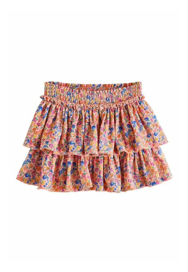 Мини-Юбка стандартного кроя с ярусами Next, Pink Orange Floral