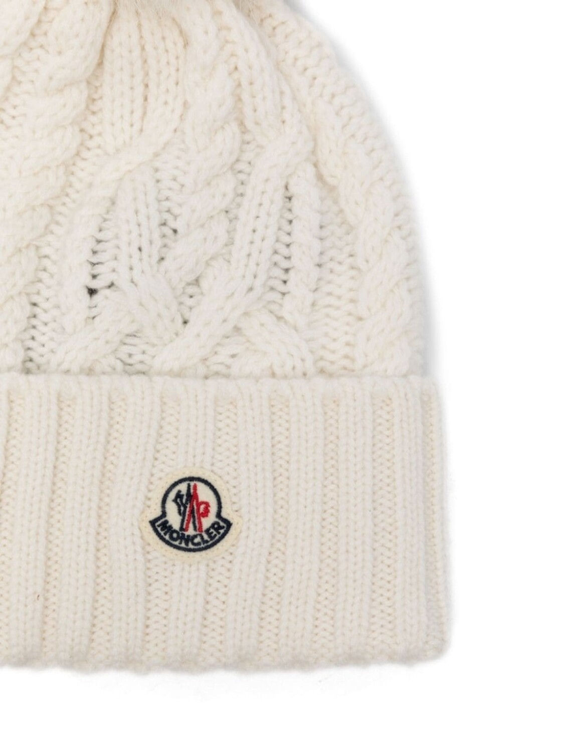 

Moncler шапочка с помпоном, белый