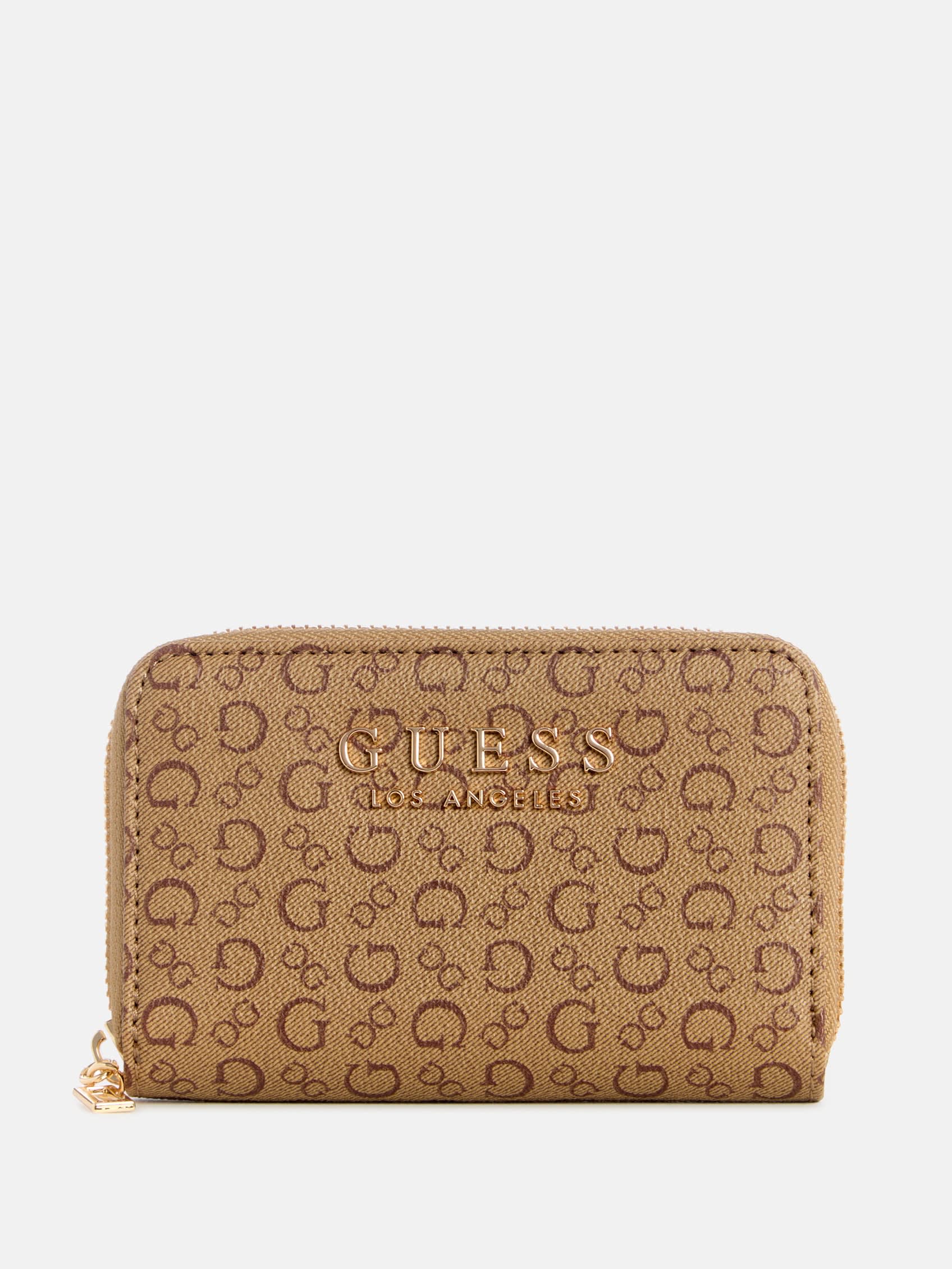

Кошелек на молнии с маленьким логотипом Saffron Guess Factory, цвет mocha