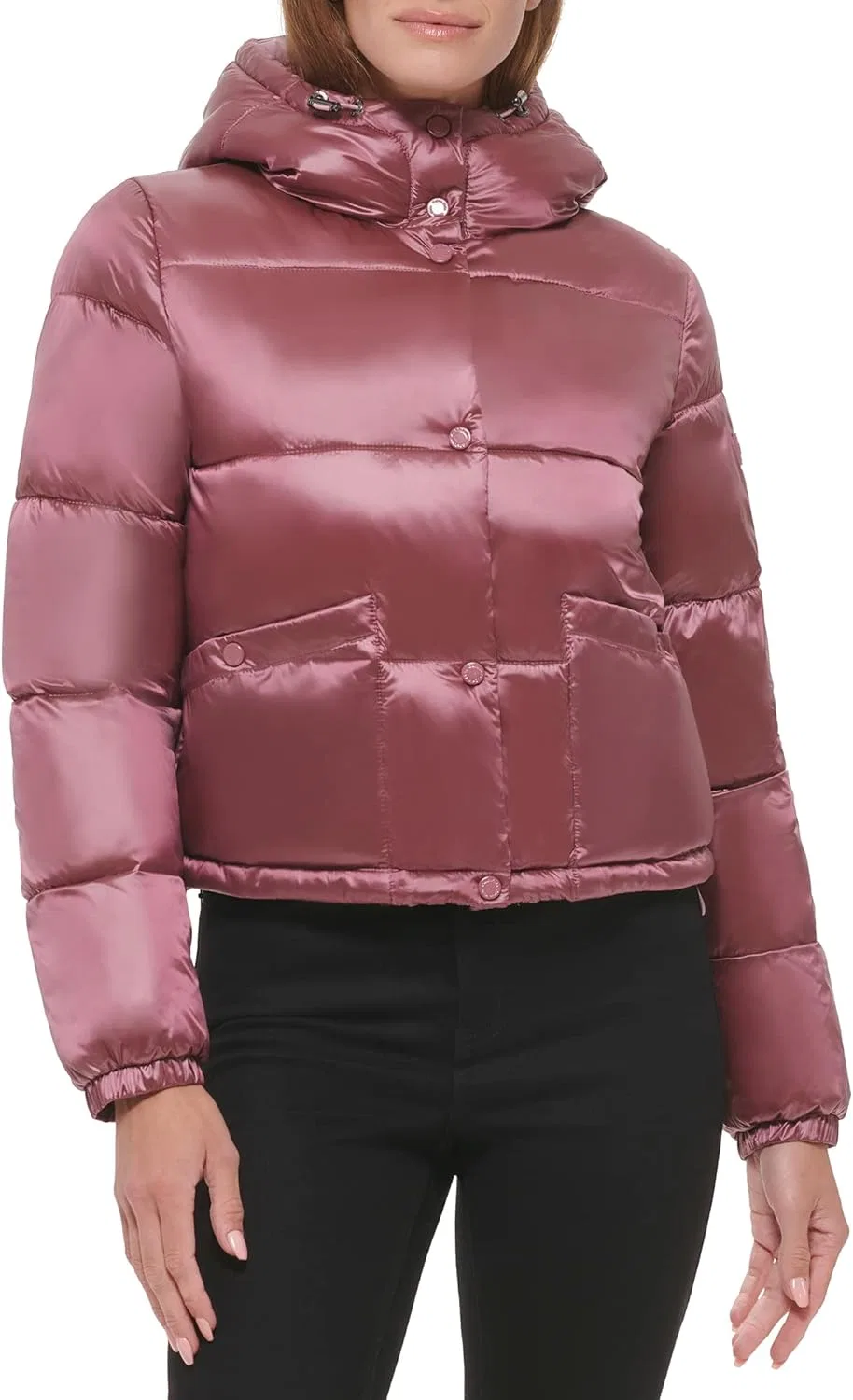 Куртка лёгкая утеплённая Calvin Klein Snap Pocket Pearlized Raspberry Wine