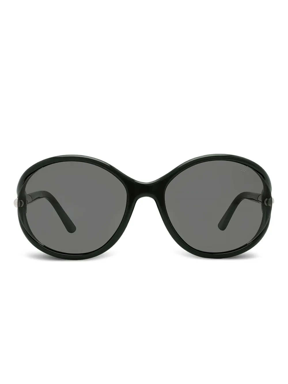

Солнцезащитные очки в круглой полуободковой оправе TOM FORD Eyewear, черный