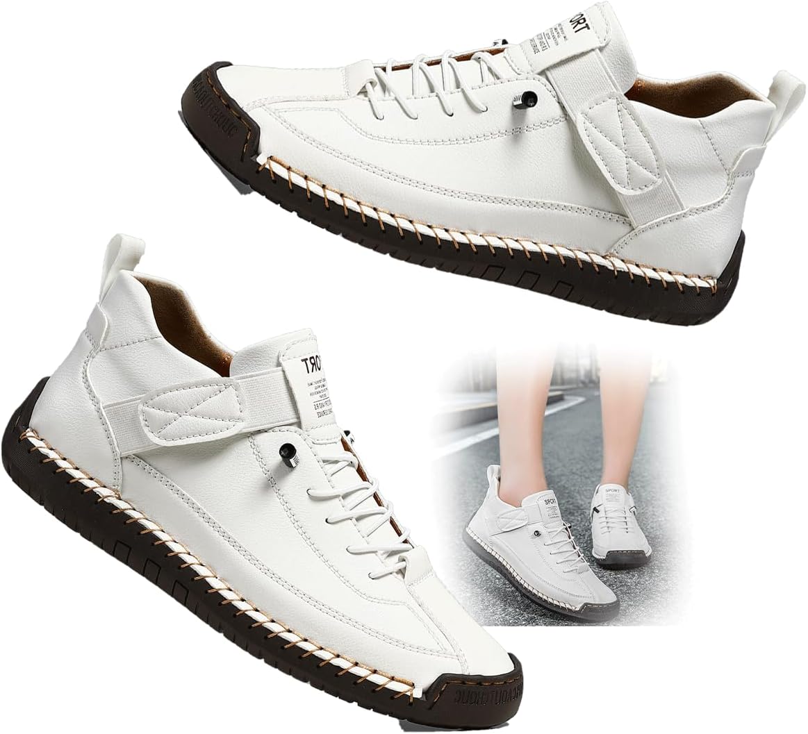 

Мужские лоферы без застежек для прогулок, дышащие и износостойкие для активного отдыха весной и осенью Generic, белый