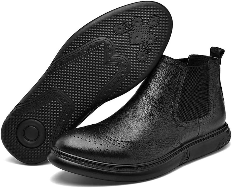 

Мужские ботинки челси, деловые кожаные ботинки с мягкой подкладкой для работы в городе, черные, размер B- 38/UK 5.5/US 6.5 Jlfzc