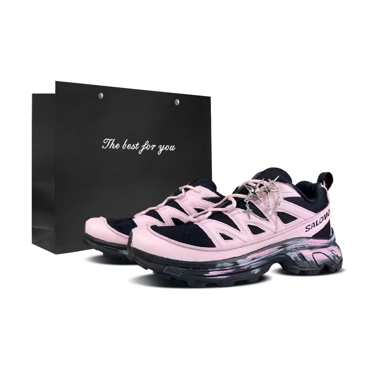 

SALOMON XT 6 дышащие и легкие низкие альпинистские туристические ботинки Unisex Black Pink