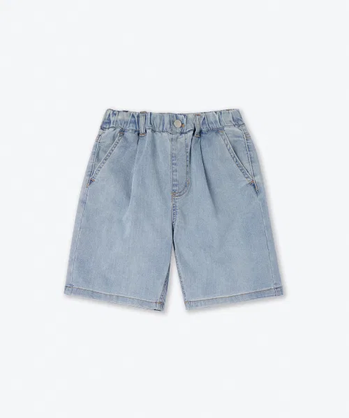 Детские шорты MUSINSA STANDARD KIDS с одним защипом и резинкой — фото 2