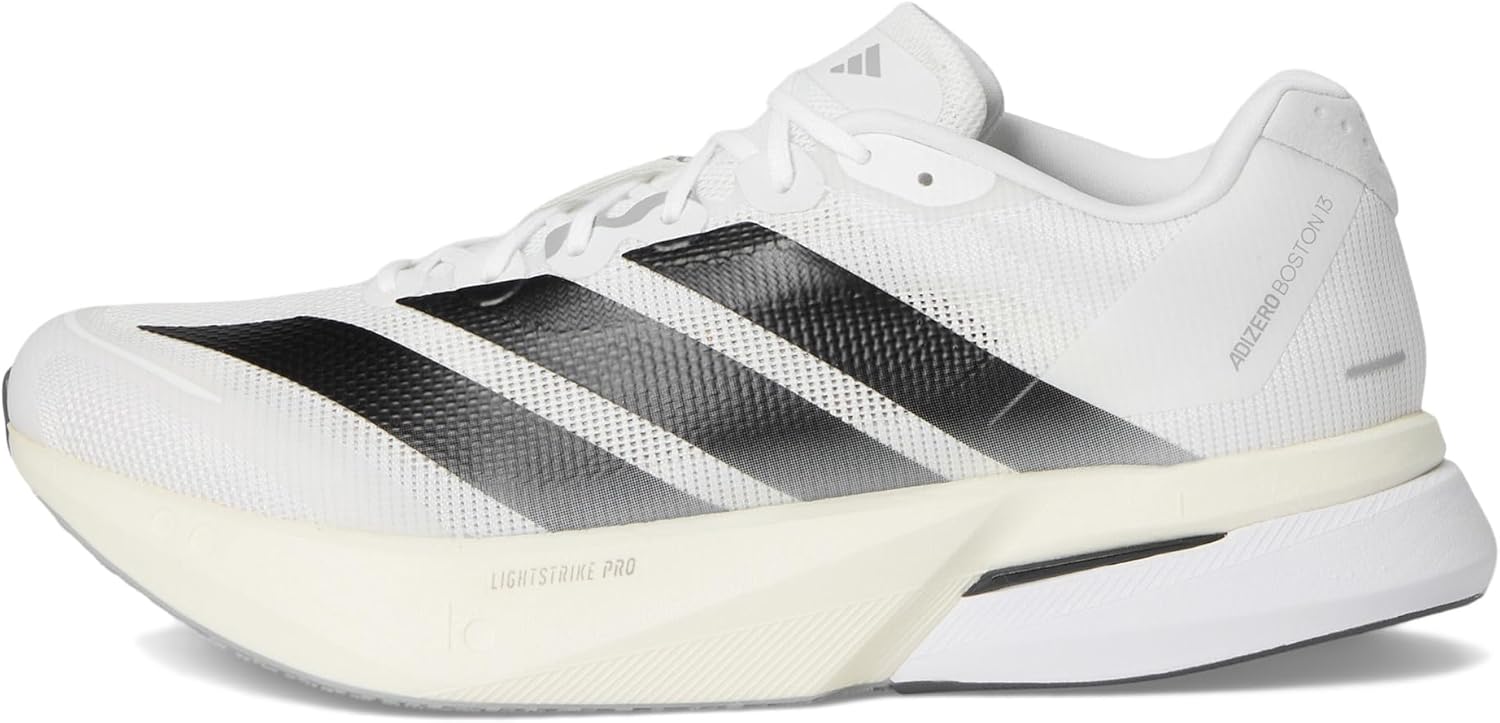 Мужские кроссовки adidas Adizero Boston 13, белый/черный/серый — фото 4