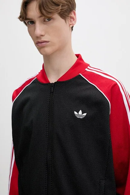 Олимпийка мужская на молнии Adidas Originals, черный — фото 4