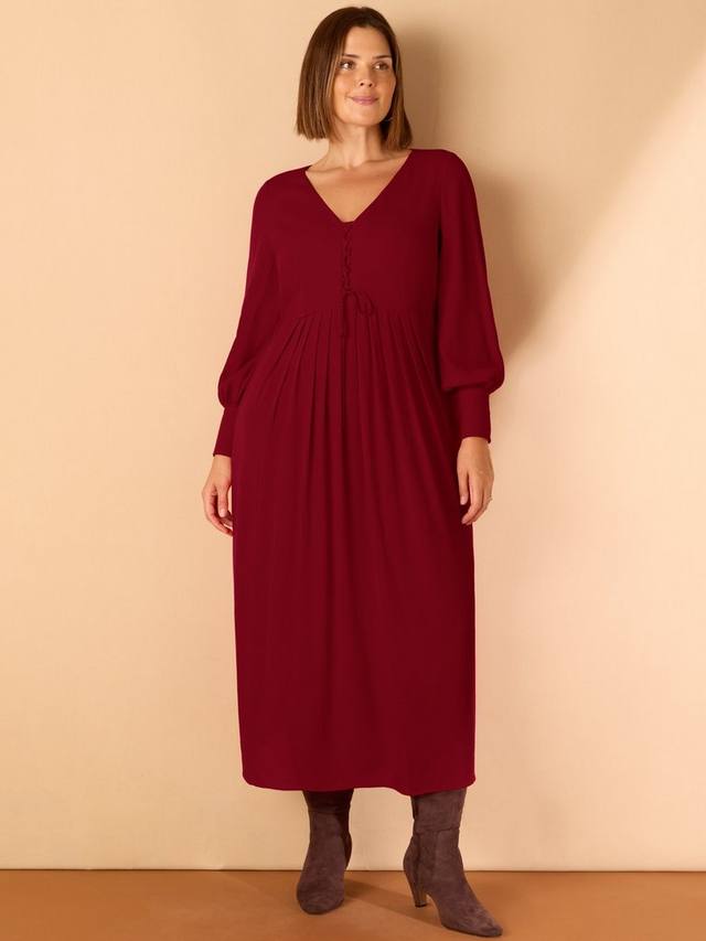 

Миди-платье с завязками и рукавами-фонариками Live Unlimited