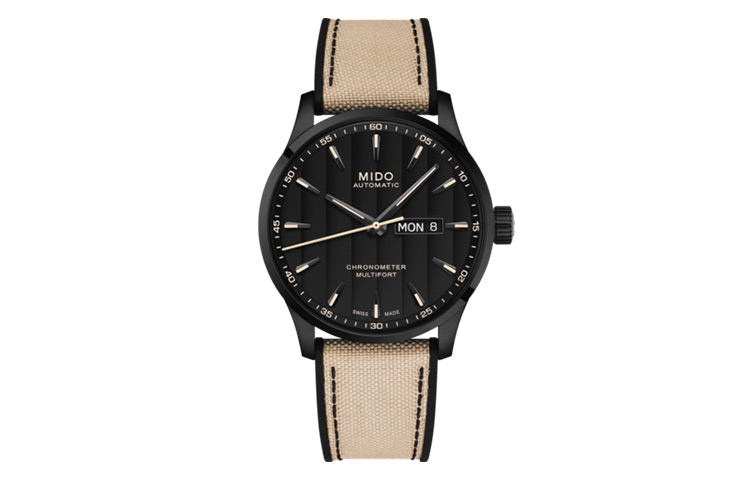 

MIDO Часы Men's Helm Watch, Black Dial Beige Strap