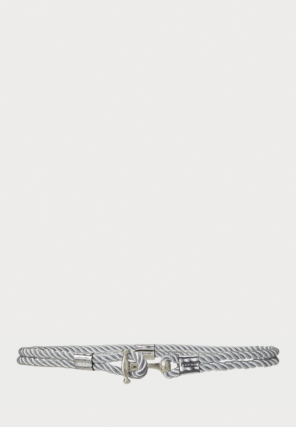 

Пояс Metallic Rope Anchor Toggle Skinny Lauren Ralph Lauren, серебряный