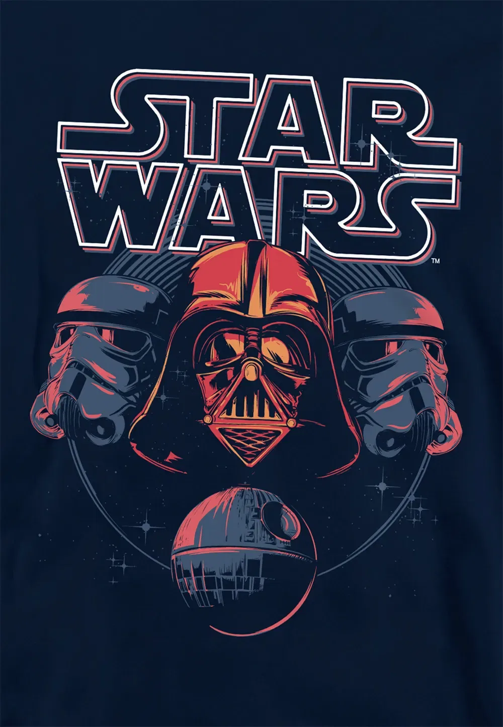 Детская худи Disney Star Wars Death Star Trio, темно-синий, темно-синий — фото 2