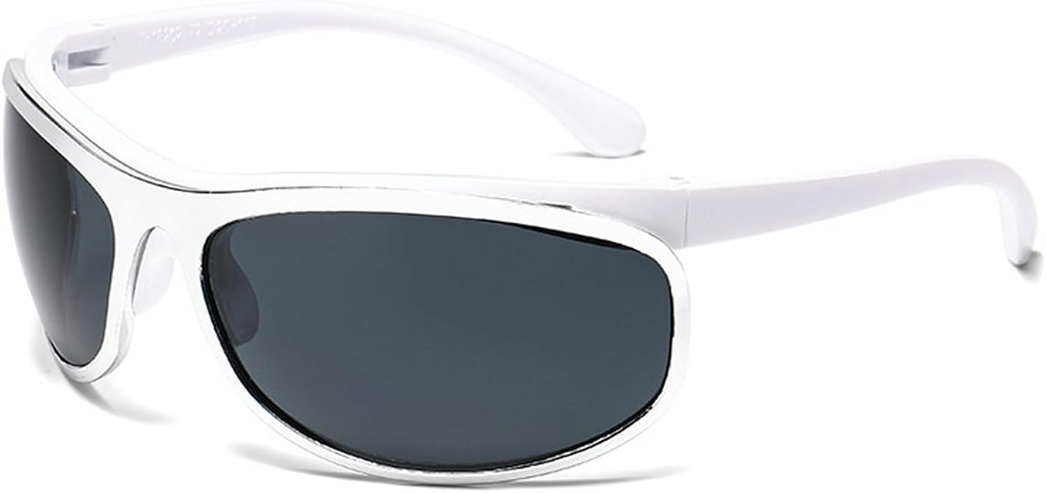 

Очки-солнцезащитные очки в стиле Y2K для мужчин и женщин, модные овальные солнцезащитные очки большого размера, трендовые панк-очки с защитой от УФ-излучения UV400 mincl, White