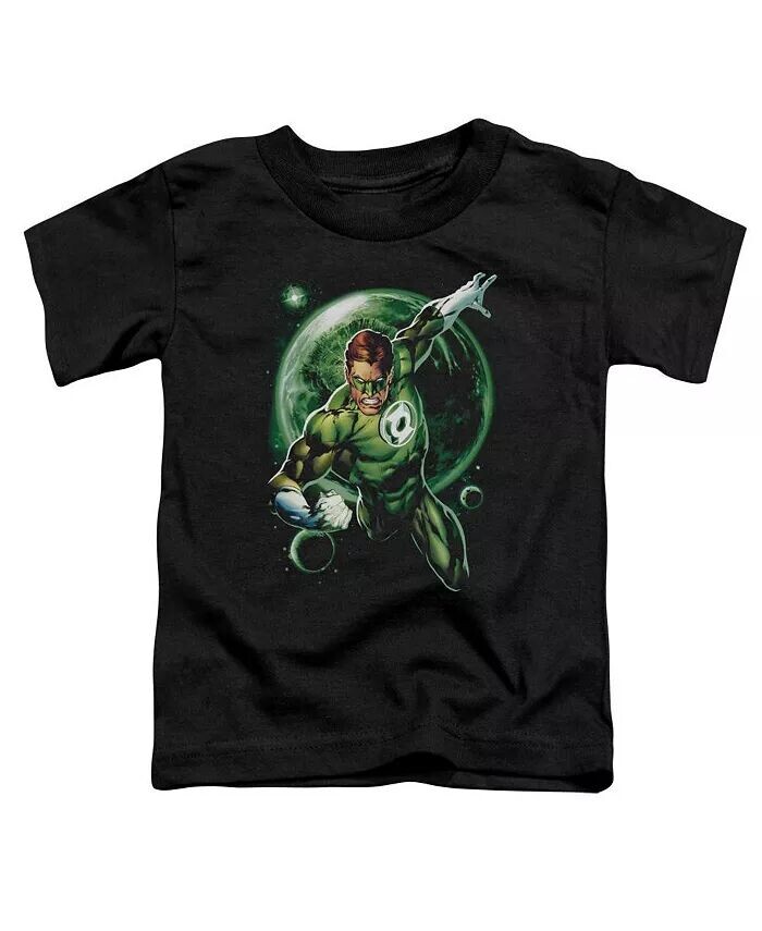 

Футболка Galaxy Glow с коротким рукавом для девочек-малышей Green Lantern, черный