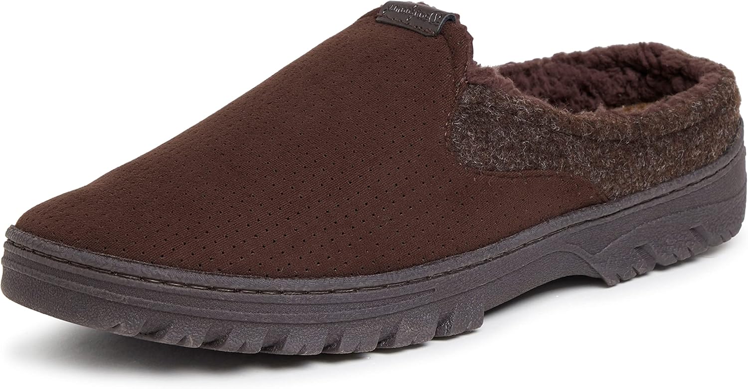 

Мужские дышащие сабо из перфорированного микрозамши Dearfoams, Coffee