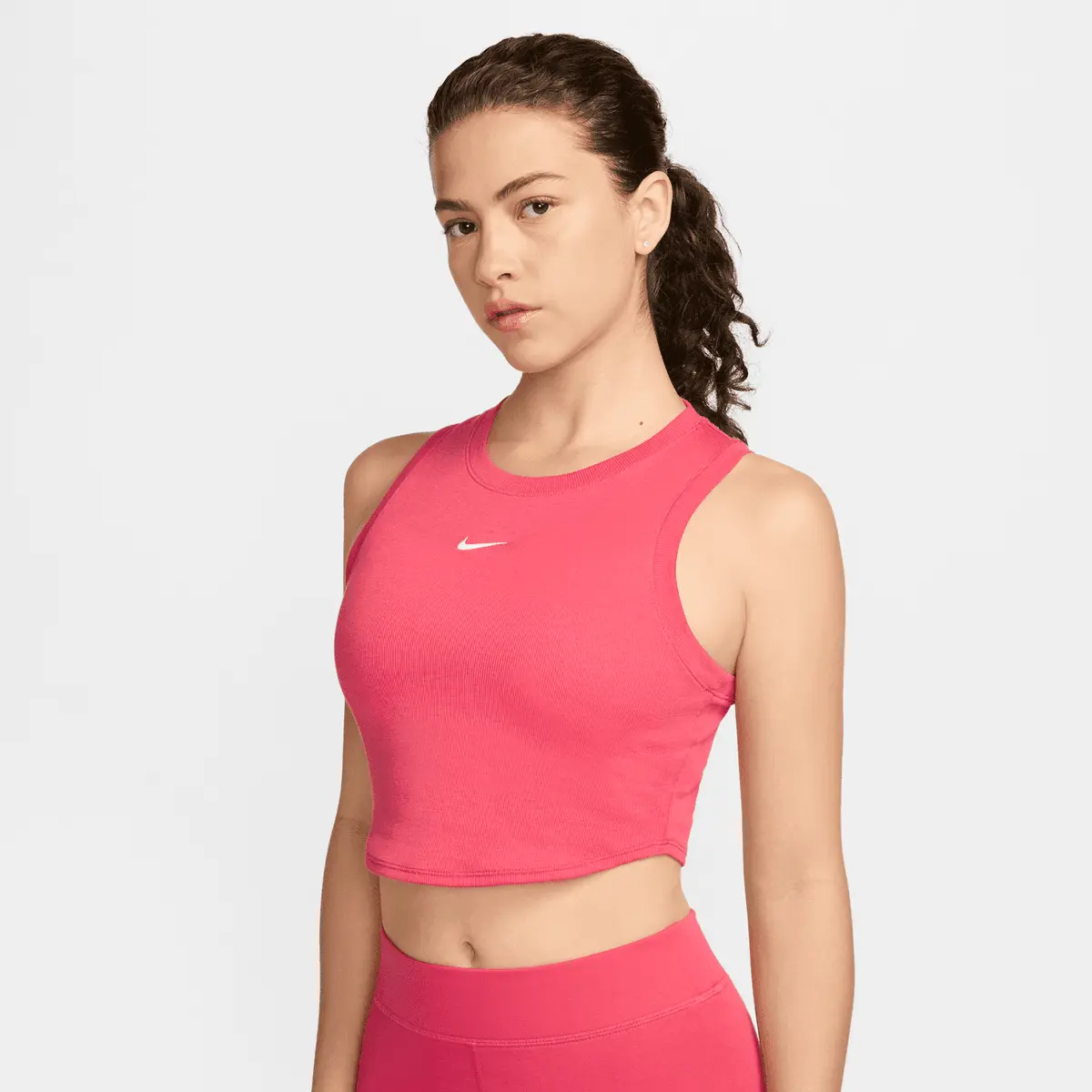 

Футболка Nike Sportswear Essential Rib Crop Tanktop, розовый
