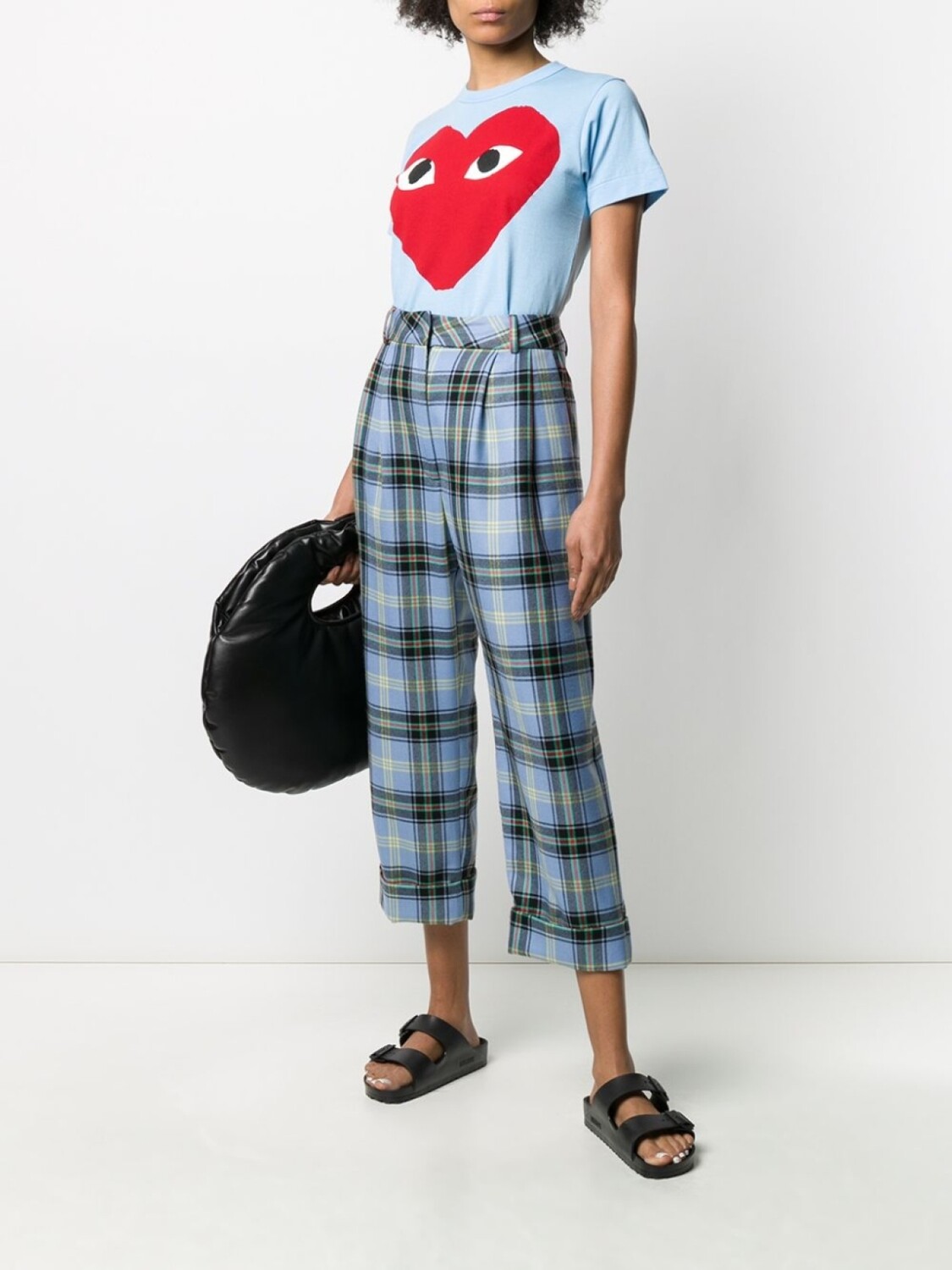Comme Des Garçons Play футболка с круглым вырезом и принтом, синий — фото 2