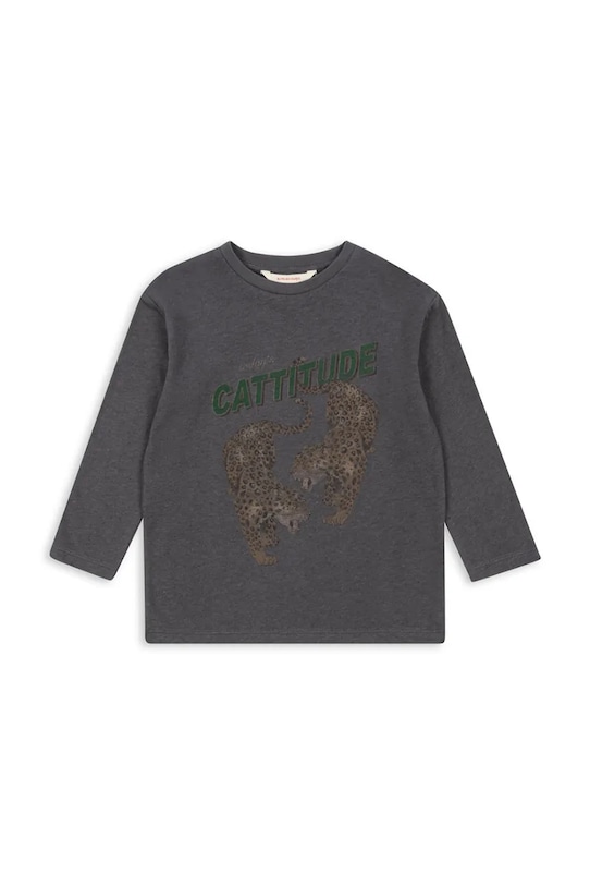 

Детская футболка с длинным рукавом и хлопком ERA LS TEE OCS Konges Sløjd, серый