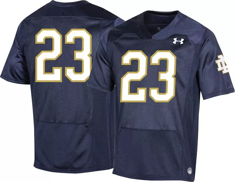 

Мужская футбольная майка Under Armour Notre Dame Fighting Irish Navy, реплика