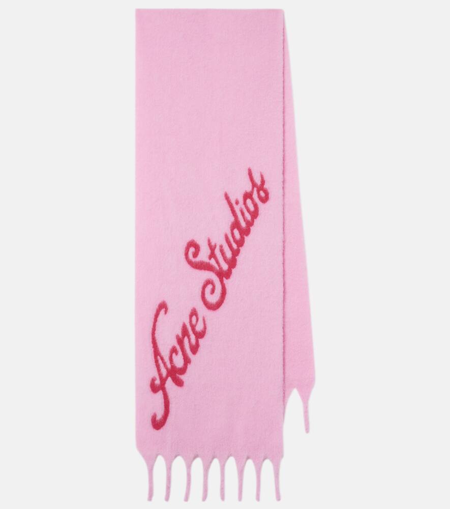 

Шарф из альпаки с вырезанным узором Acne Studios, Pink/Fuchsia