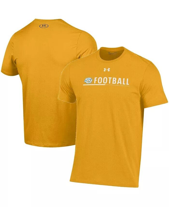 

Мужская хлопковая футболка Southern University Jaguars 2022 Sideline Football Performance золотого цвета Under Armour