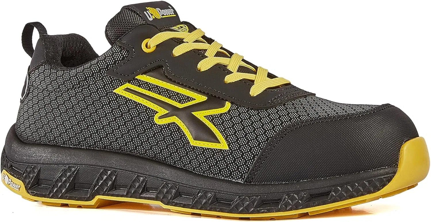 Мужские противопожарные туфли U Power Scarpe Antinfortunistiche Da Lavoro, Black Yellow — фото 2