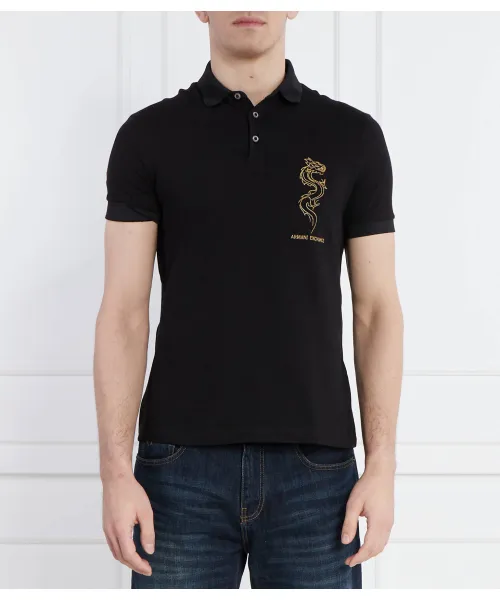 

Футболка поло Slim fit Armani Exchange, черный