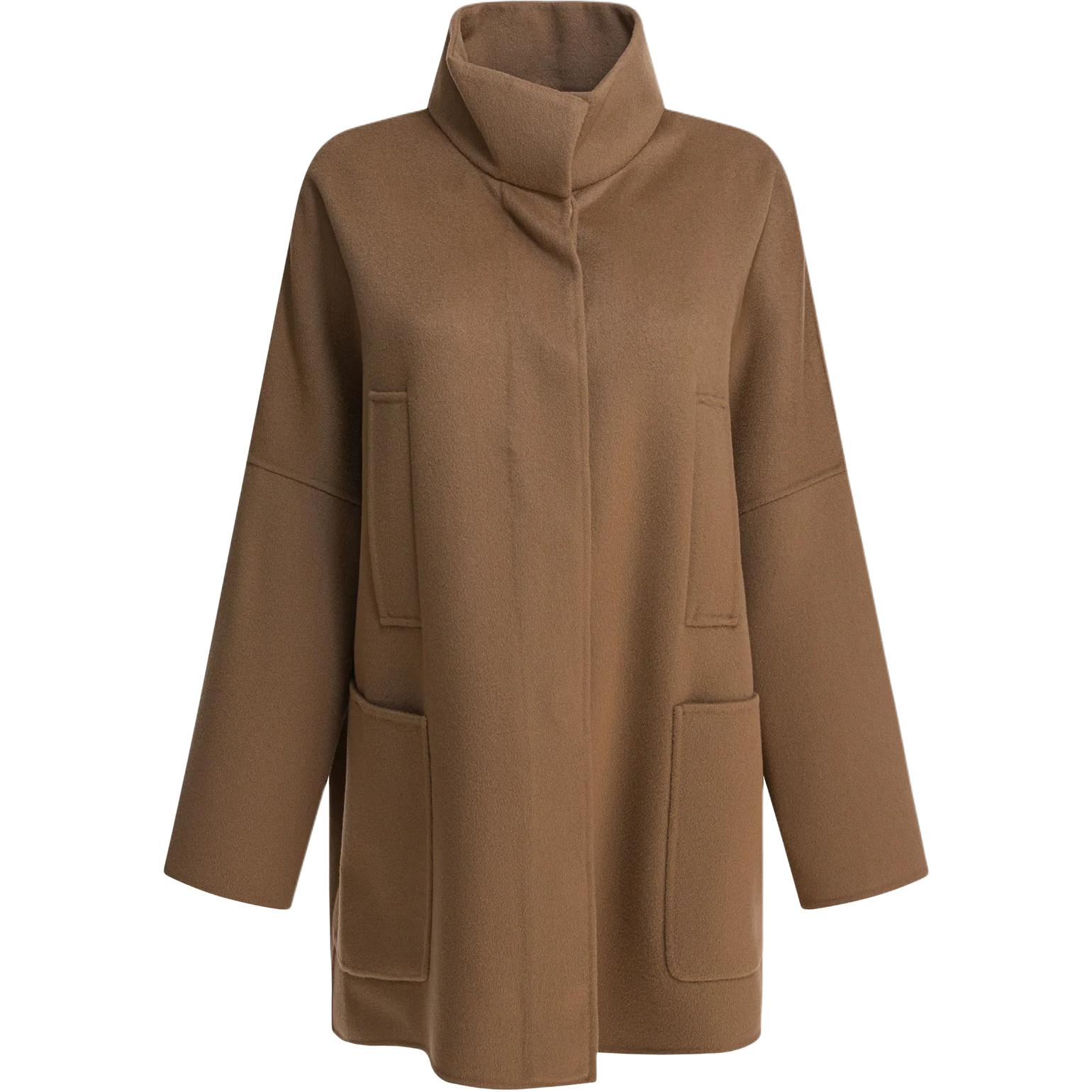 

Карла Высокий Воротник Длинный Рукав Пальто 'S MAX MARA, коричневый