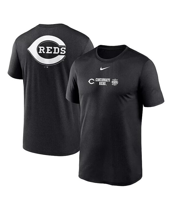 

Мужская черная футболка Cincinnati Reds Fashion Over Shoulder Logo Legend Nike