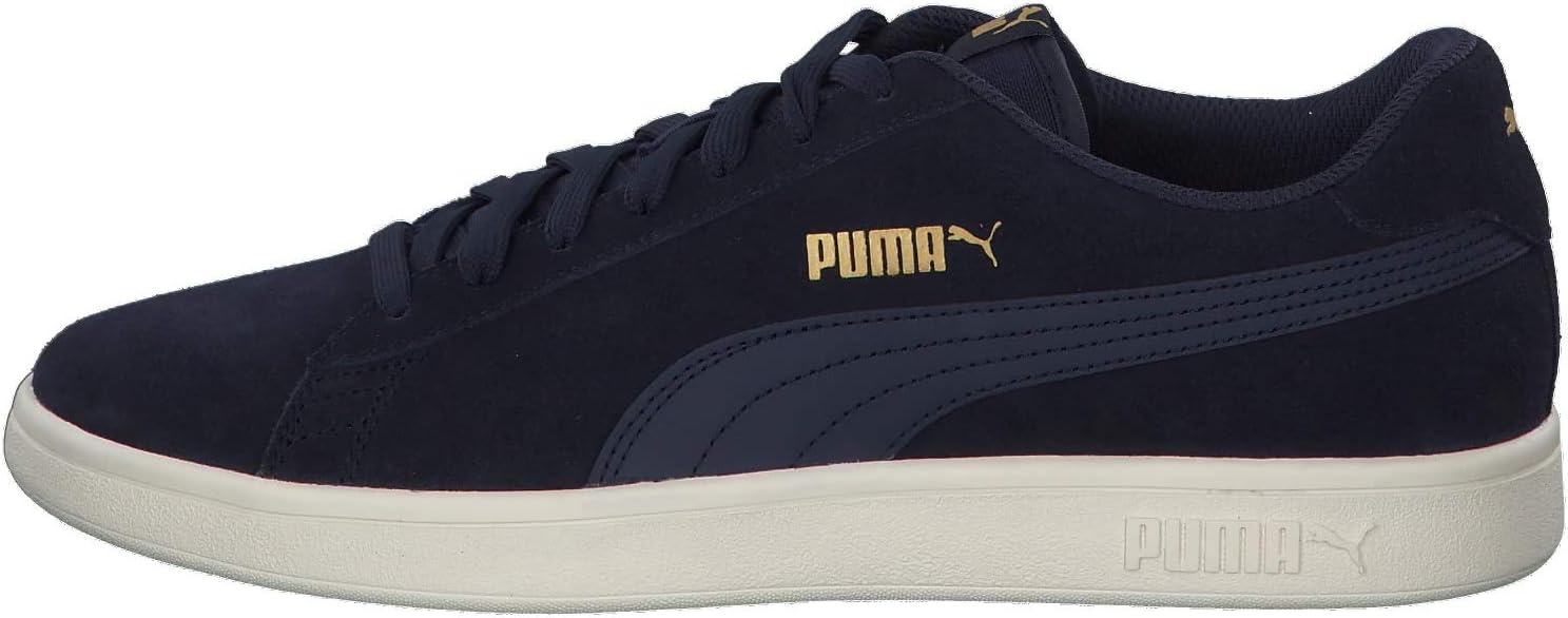 Кроссовки Puma Smash V2 Low-Top для взрослых унисекс, синий/золотой/белый — фото 2