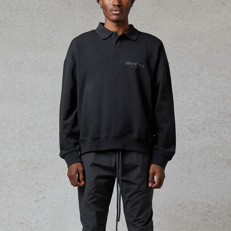 Футболка-поло FW20 унисекс, черная Fear Of God Essentials, черный — фото 2