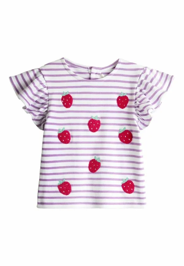 Футболка с принтом Jojo Maman Bébé, Lilac Purple Strawberry