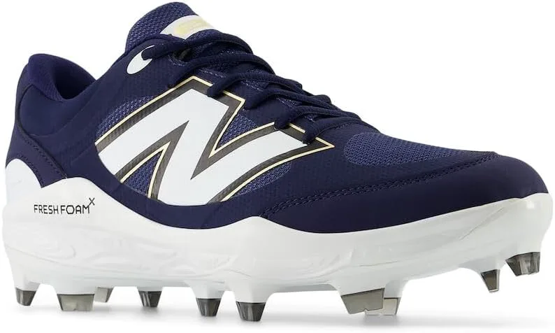 Бейсбольные кроссовки New Balance Fresh Foam 3000 V7 для мужчин, темно-синий/белый — фото 4