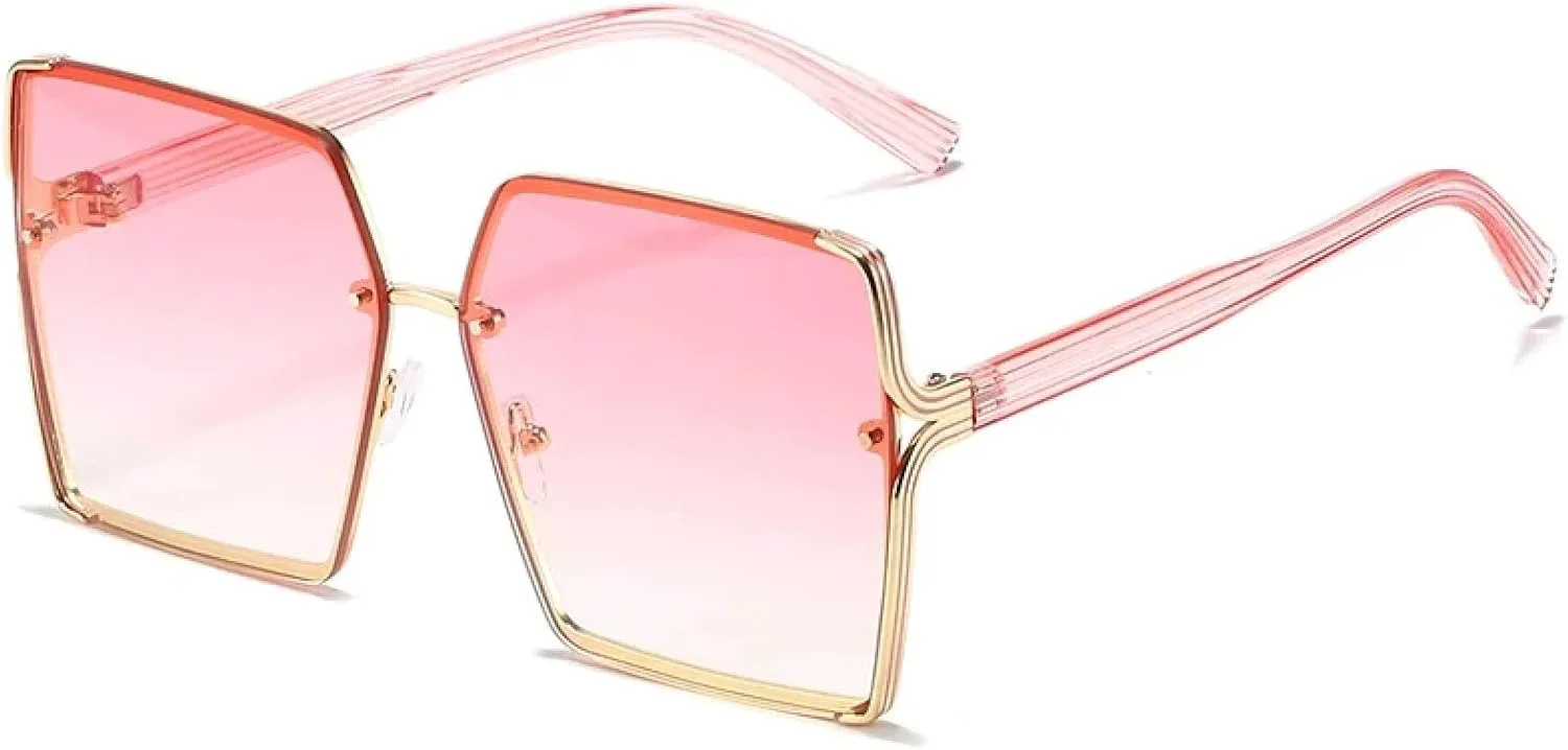 

Модный тренд: женские и мужские ретро-солнцезащитные очки в крупной оправе, уличная фотография, защита от ультрафиолета UV400 TKKTLLT, Pink Gradient Pink