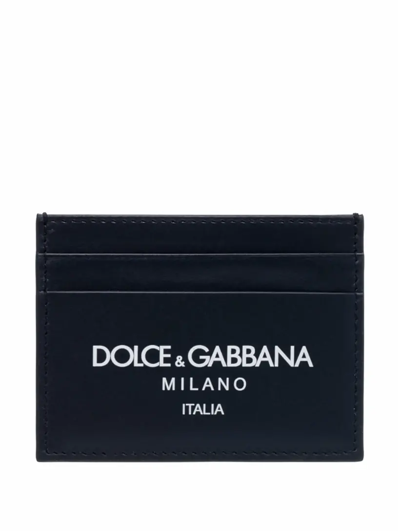 

Кожаная визитница с логотипом Dolce&Gabbana, тёмно-синий